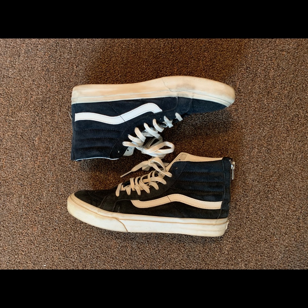 High top vans!! Navy blue